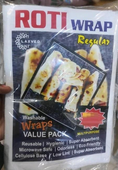 Roti Wrap Washable Reusable Paper (Pack of 25)