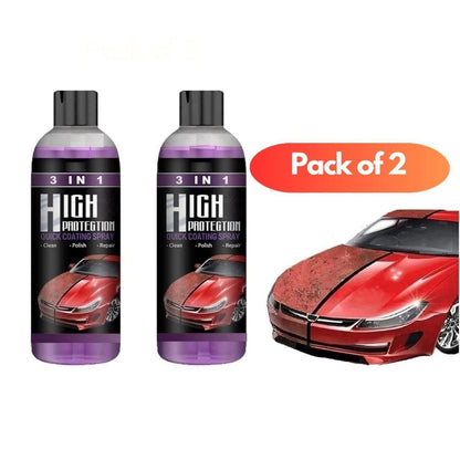 3 in 1 High Protection Quick Car Ceramic Coating Pack of 2 with 1 Pump