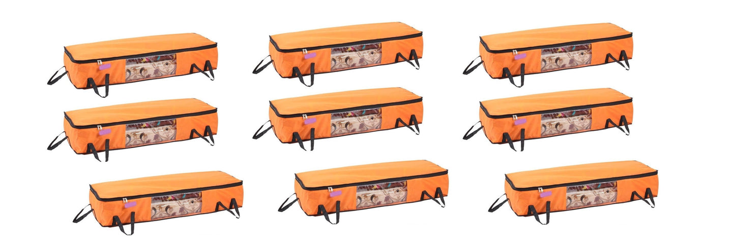 Storage Bag - Foldable Long Underbed Storage Bag Pack of 9