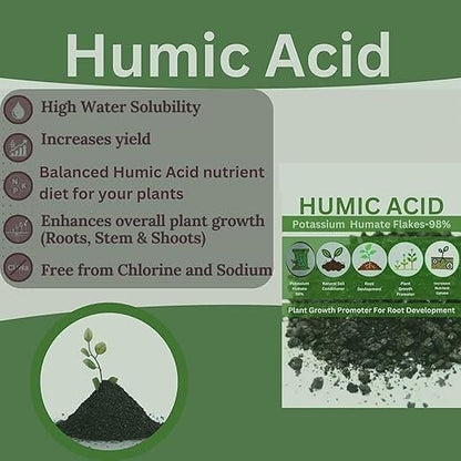 Humic Acid for Plants (Potassium Humate Flakes) 200gm